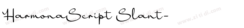 HarmonaScript Slant字体转换